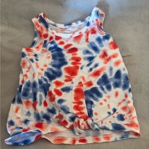 Jumping Beans Red and Blue Tie-Dye Tank Top